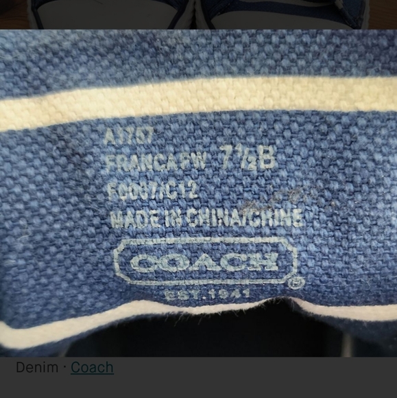 Coach jeans soulier - Picture 5 of 5